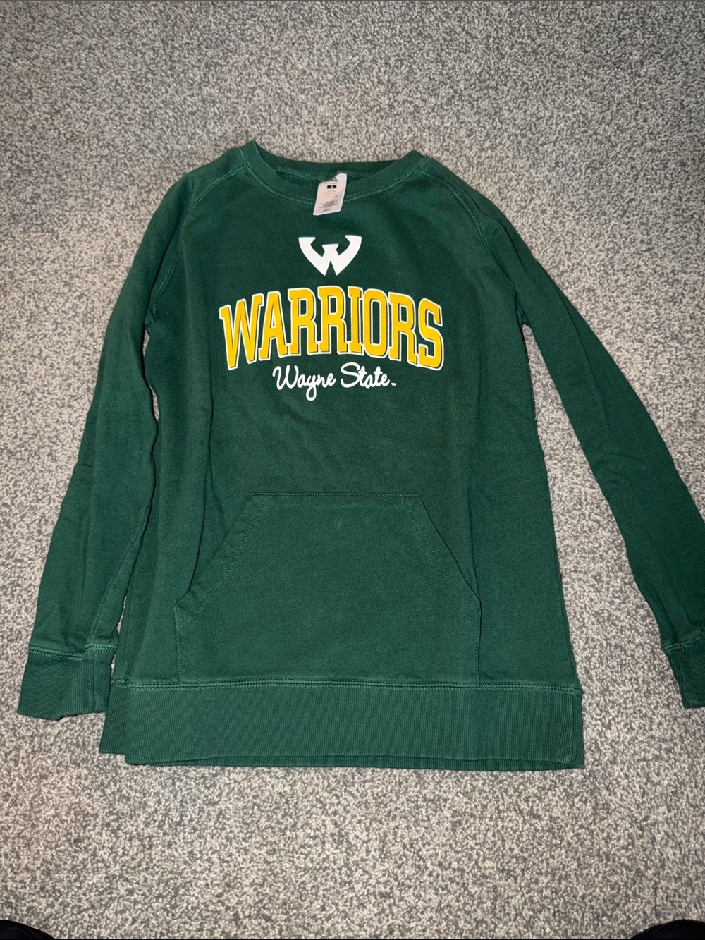 Wayne State Warriors Green Crewneck Sweatshirt